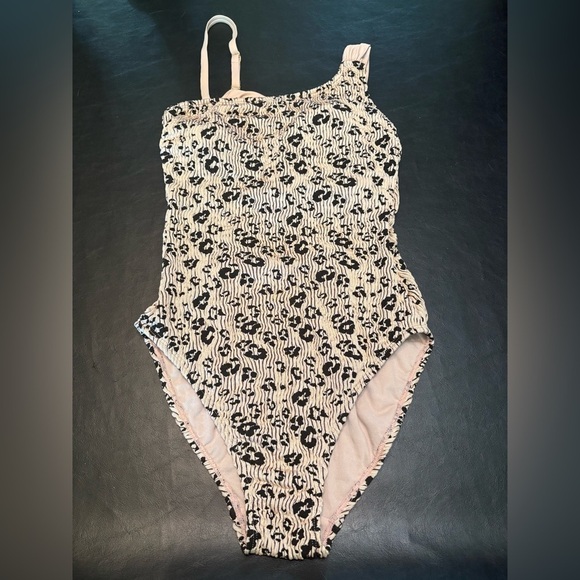 Time and Tru Other - Time And TRU Leopard Beige One Piece Women Swimsuit Size M (8-10) NWT